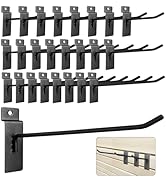 ZHLZHL 60 Pack Slatwall Hooks,4/6/8 Inch Heavy Duty Slatwall Accessories Different Size Black Sla...