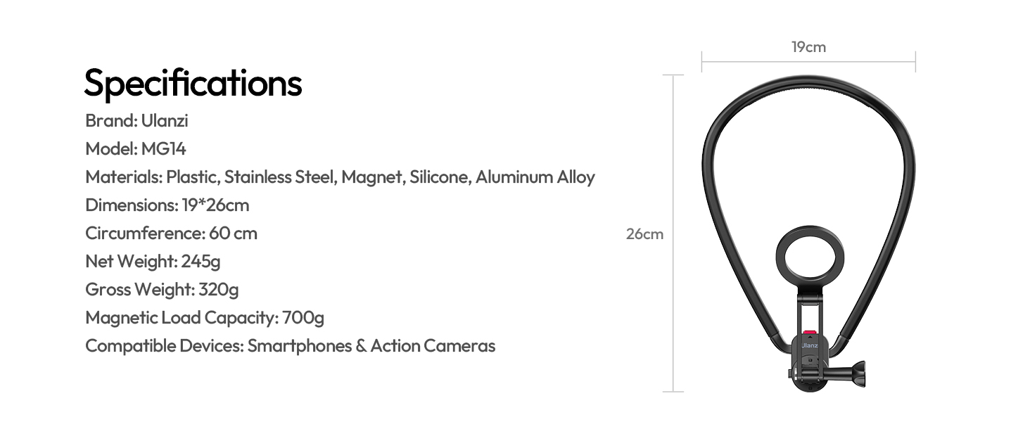 neck phone holder for recording