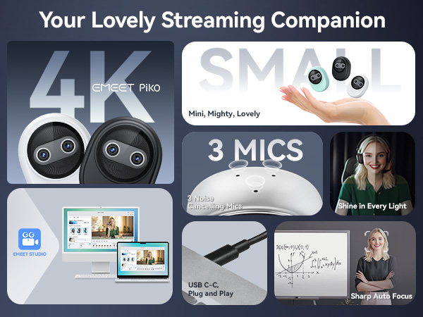 EMEET Piko+, the world&amp;#39;s 1st Dual-Camera AI-Powered 4K Webcam