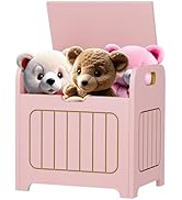 Aenuert Pink Storage Chests, Small Cube Storage Organizer,Wooden Storage Bin With Handle For Stor...