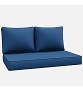 Outdoor Loveseat Cushion Set 46 X 26 Inch Water Repellent &amp; Fadeness Patio Furniture Cushions,Rem...