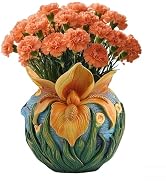 Huazzzyi Unique Colorful Art Abstract Resin Flower Pot, Van Gogh Starry Night Style Art Flower Po...