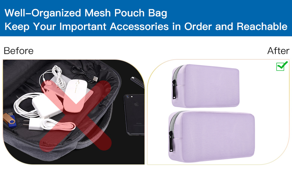 2PCS Electronics Accessories Bag