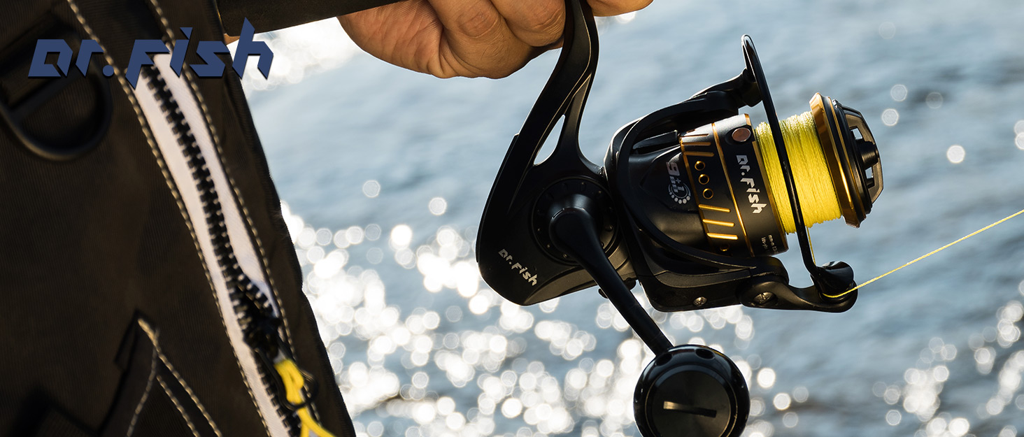 Dr.Fish Fishing Reel and Logo