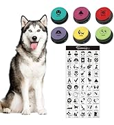 BOSKEY Set of 6 Dog Buttons, Dog Communication Button, Dog Talking Button, Recordable Button, Dog...