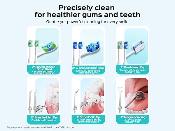 electric toothbrush with water flosser