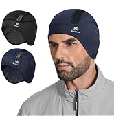 MELASA Mesh Cooling Skull Cap Helmet Liner with Ears Flaps, Breathble Cycling Running Hat Bike Ca...