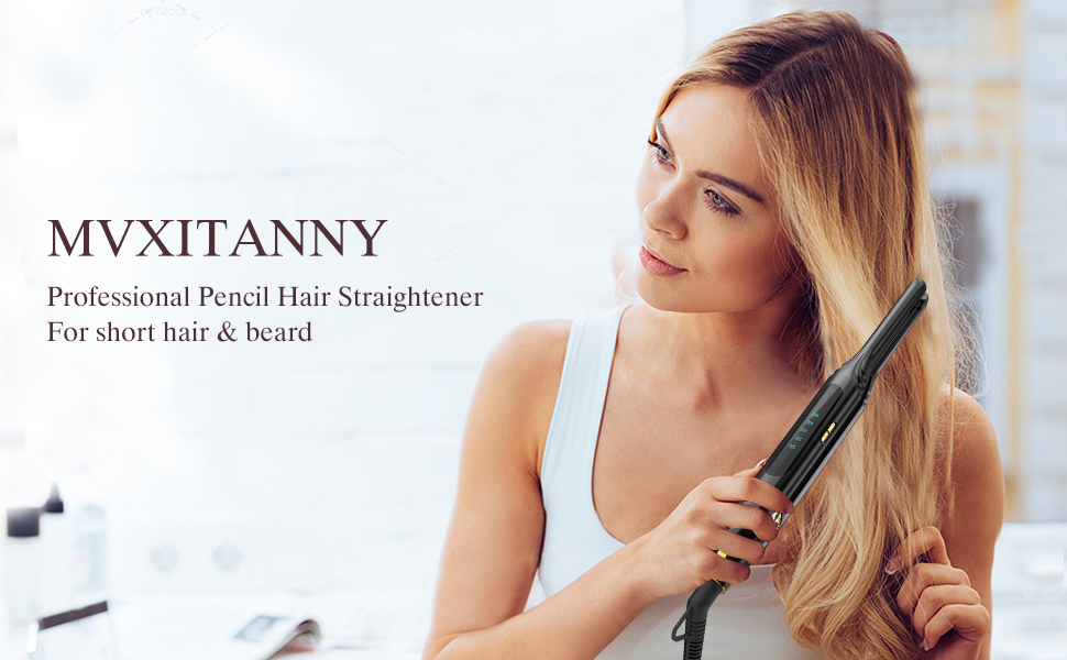 Small Flat Iron Pencil Flat Iron for Short Hair Mini Hair Straightener for Edges