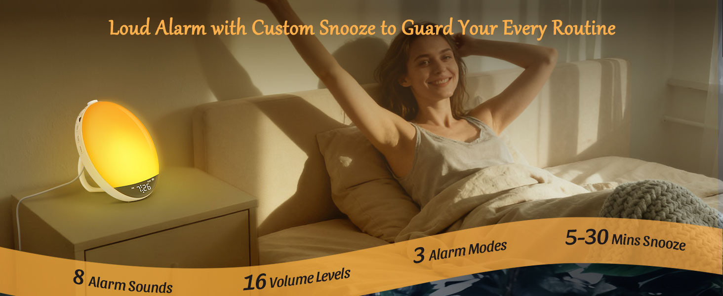 alarm clock with sound machine