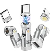 A.S 240W USB C Magnetic Adapter (3Pack/White), Gen3 USB-C 90 Degree Adapter/USBC Right Angle Adap...