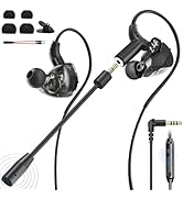 BlueFire Wired Gaming Earbuds with Microphone, HiFi Deep Bass in-Ear Headphones, Noise Cancelling...