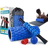Krightlink 5 in 1 Foam Roller Set for Deep Tissue Muscle Massage, High Density Trigger Point Fitn...