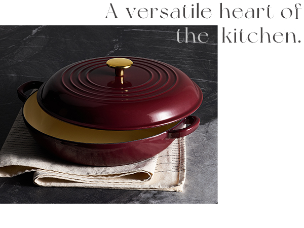 casseroledishwithliddutchovenpotwithlid3.5qtbraiserspandutchovenbreaddutchovenroundnonstickpot