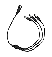 GGIPOWY DC Power Splitter Cable 5.5x2.1mm 3-Pack, 1 to 3 Way 18AWG 12V/24V 10A High Current Compa...