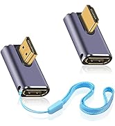 Duttek 8K 90 Degree HDMI Adapter, Left&amp;Right Angle HDMI Adapter 48Gbps, UHD HDMI 2.1 Male to Fema...