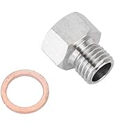 M12x1.5 to 1/8 NPT Fitting Adapter, Aluminium Alloy Fitting Adapter NPT 1/8" Female to Metric M12...