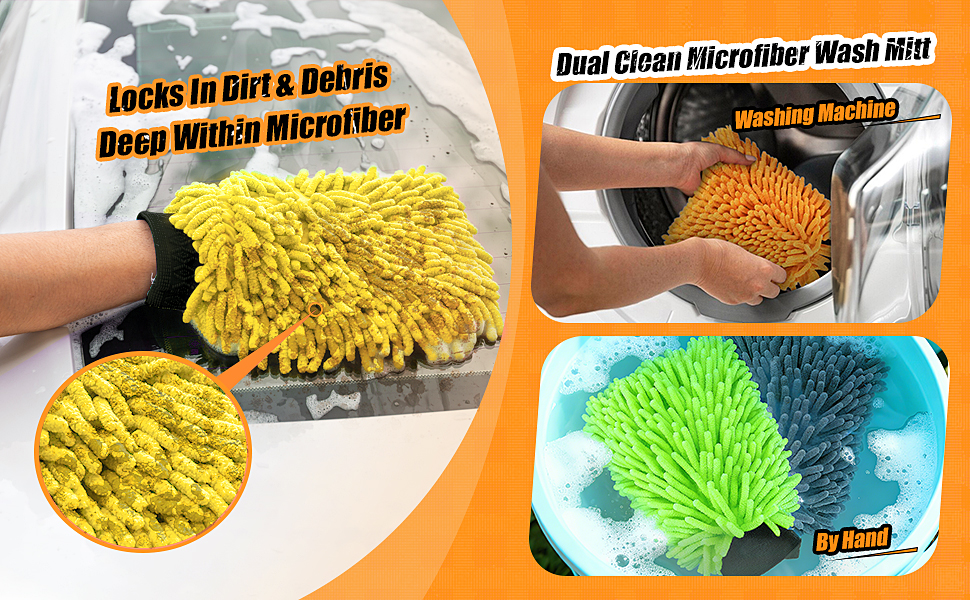 Car Wash Mitt Microfiber