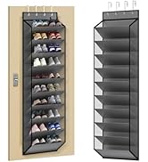 KEEPJOY 10 Tiers Over the Door Shoe Organizer Storage, Hanging Shoe Rack for Door Large Deep Capa...