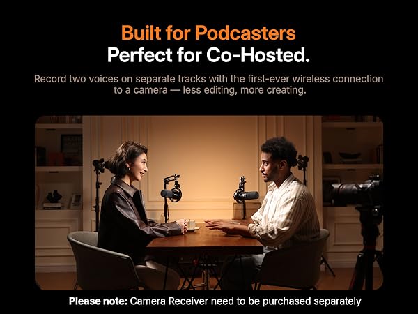 MAONO Wireless Dynamic Microphone for PC, XLR/USB Podcast Mic for Vocal Recording(PD200WT)