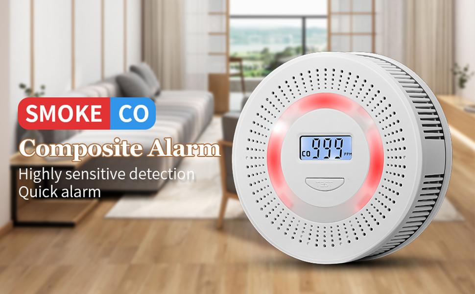 Carbon monoxide smoke alarm, detecting carbon monoxide concentration and accurately detecting fires