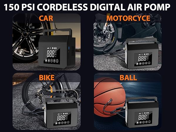 150 PSI CORDELESS DIGITAL AIR PUMP