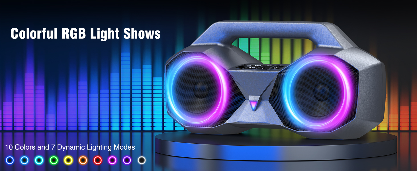 wireless speaker with cool lights