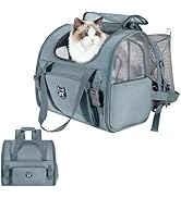 Lollimeow Expandable Cat Carrier Backpack for Large Cats - Airline Approved Pet Carrier Backpack ...