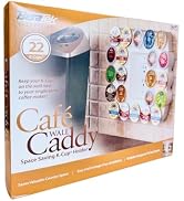 Wall Mounted Outlet K Cup Holder - Holds 22 K Cup Pods - Easy Installation - Perfect Coffee Bar D...