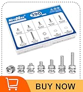 390Pcs M4 x 5mm /6mm /8mm /10mm /12mm /16mm /20mm, M4 Phillips Pan Head Machine Screws Washers Nu...