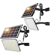 JACKYLED Solar Lights Outdoor 299 LED 1000 Lumens Bright Solar Wall Spotlight with 4000mAh Batter...