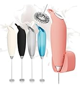 Laposso Magnetic Base Milk Frother Wand with Stand Battery Operated (not incl.) Handheld Electric...