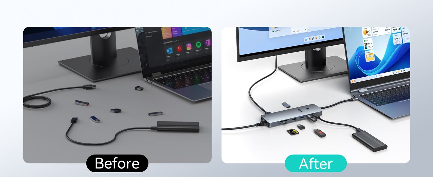 usb c hub dual monitor