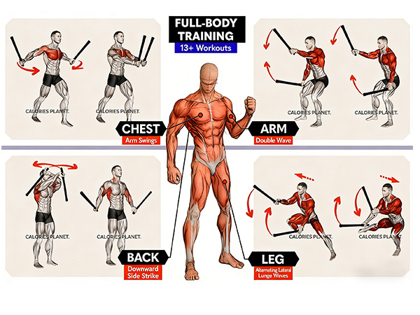 Adjustable Ropeless Battle Ropes