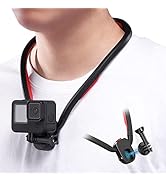 Magnetic Neck Holder Mount for Action Cameras - ULANZI Go Quick II POV Necklace Mount Quick Relea...