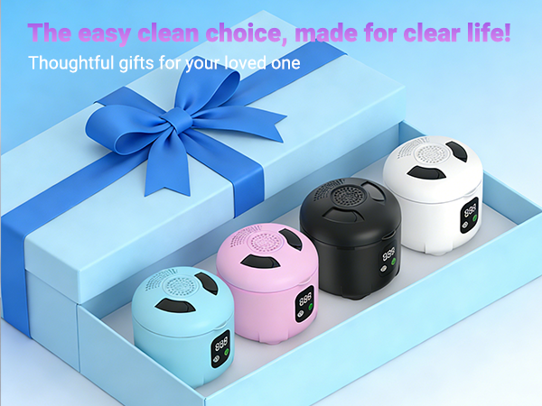 Denture Cleaner Machine with 4 Modes for Mouth Guards, Jewelry, Rings, etc (White)
