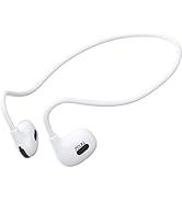 2026 Open Ear Headphones Bluetooth 5.3, Minimalist Pearl White Air Conduction Earbuds, 20g Ultra-...