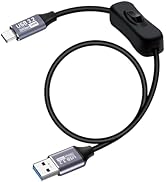 YINGAYOU 10Gbps USB C Cable with Switch 3.2 Type C Cable Fast Charging 60W 3A High Speed Data Tra...