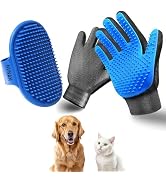 NVNAN Cat &amp; Dog Grooming Glove and Curry Brush Set | Includes grooming glove and curry bath brush...