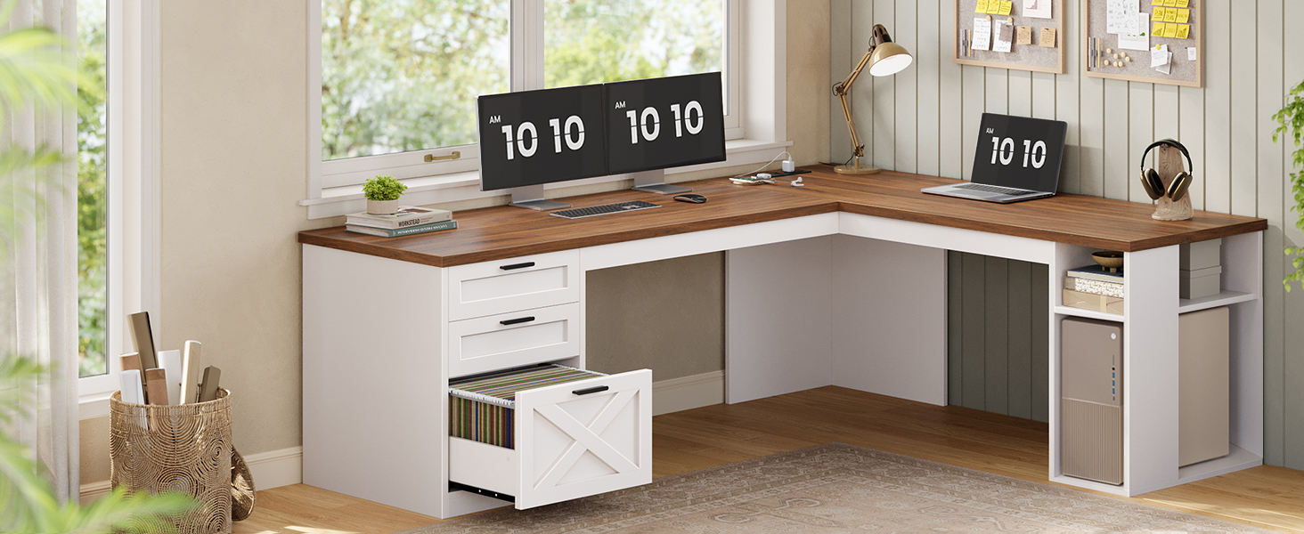 l shaped desk with storage