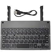 PUSOKEI Folding Keyboard,Portable Wireless Bluetooth Keyboard with Stand Holder,Rechargeable Pock...