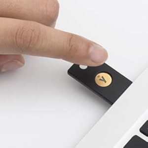 YubiKey security key being used with phone