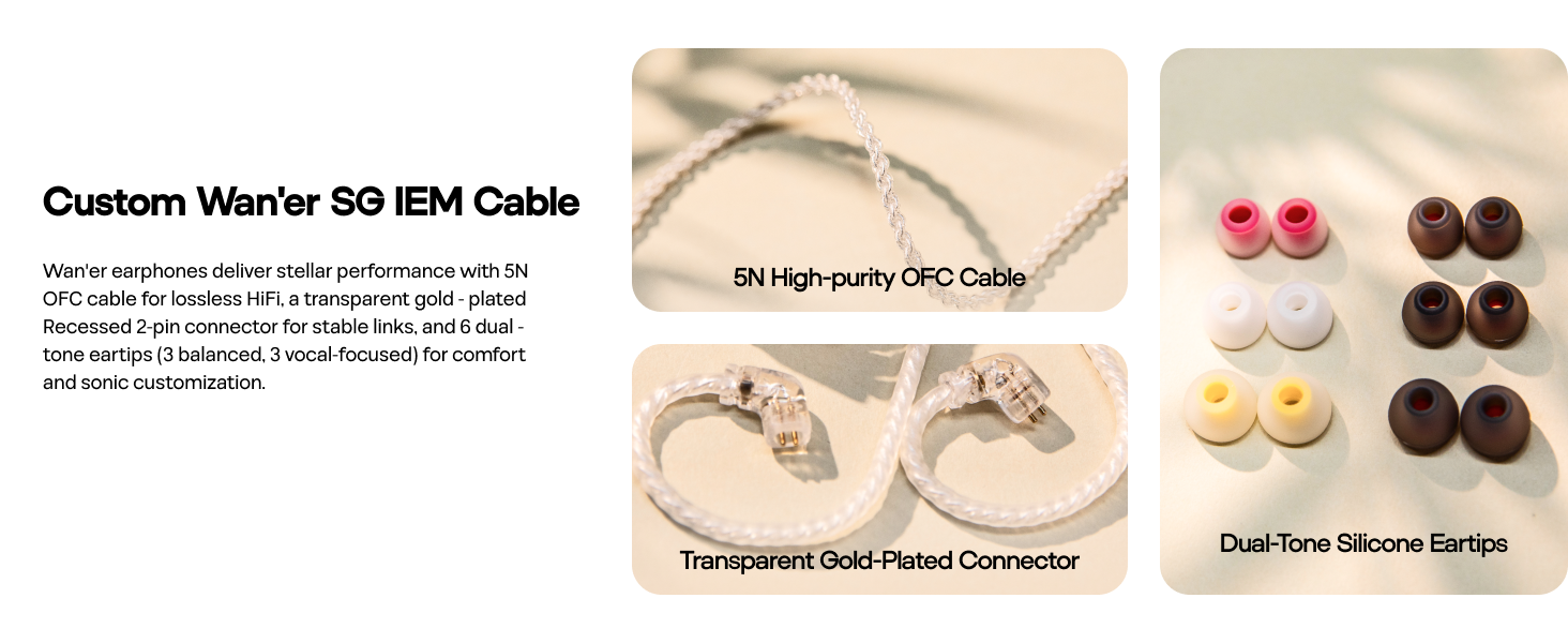 Linsoul TANGZU Wan’er S.G HiFi 10mm Dynamic Driver PET Diaphragm in-Ear Earphone