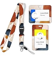 Lanyard ID Badge Holder, Printed with Cute Design Print with Detachable Lanyard, Horizontal and V...
