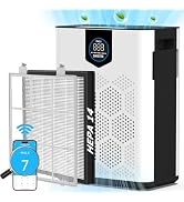 Smart Wifi Air Purifiers for Home Large Room Up to 3000 Ft², DAYETTE Air Cleaner with Washable Fi...