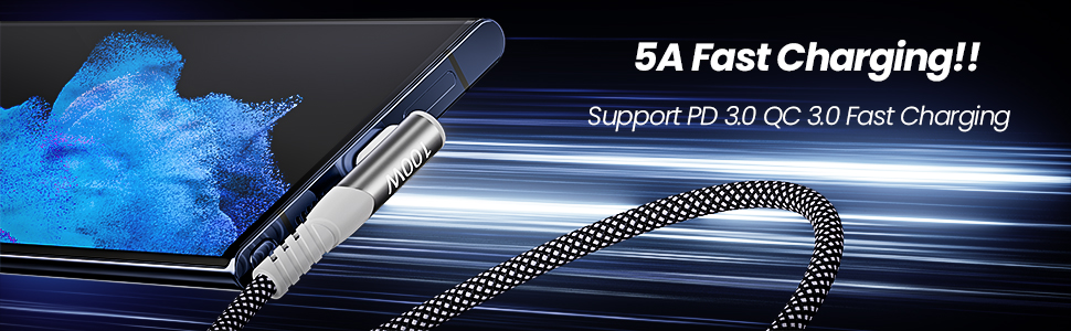 5a fast charging usb c to usb c cable type c charge cord Fasgear 100w type c to type c cable cord