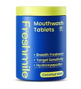 Freshmile Travel Mouthwash Tablets for Sensitive Teeth &amp; Gum Health – Fluoride &amp; Alcohol-Free, Na...