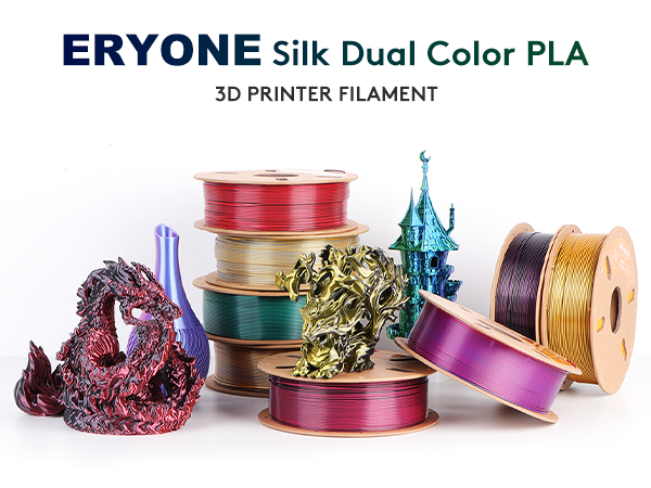 Silk Dual Color PLA 3D printer filament