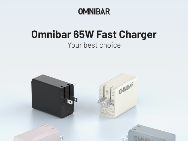 65W Foldable USB C Charger Block