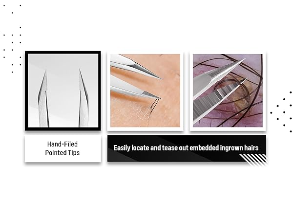 pointed precision ingrown hair tweezers,round tip eyebrow tweezers,splinter tweezers