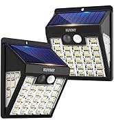 kuyimy Solar Lights Outdoor, 72 LED Motion Sensor Wall Light, IP65 Waterproof and 3 Lighting Mode...